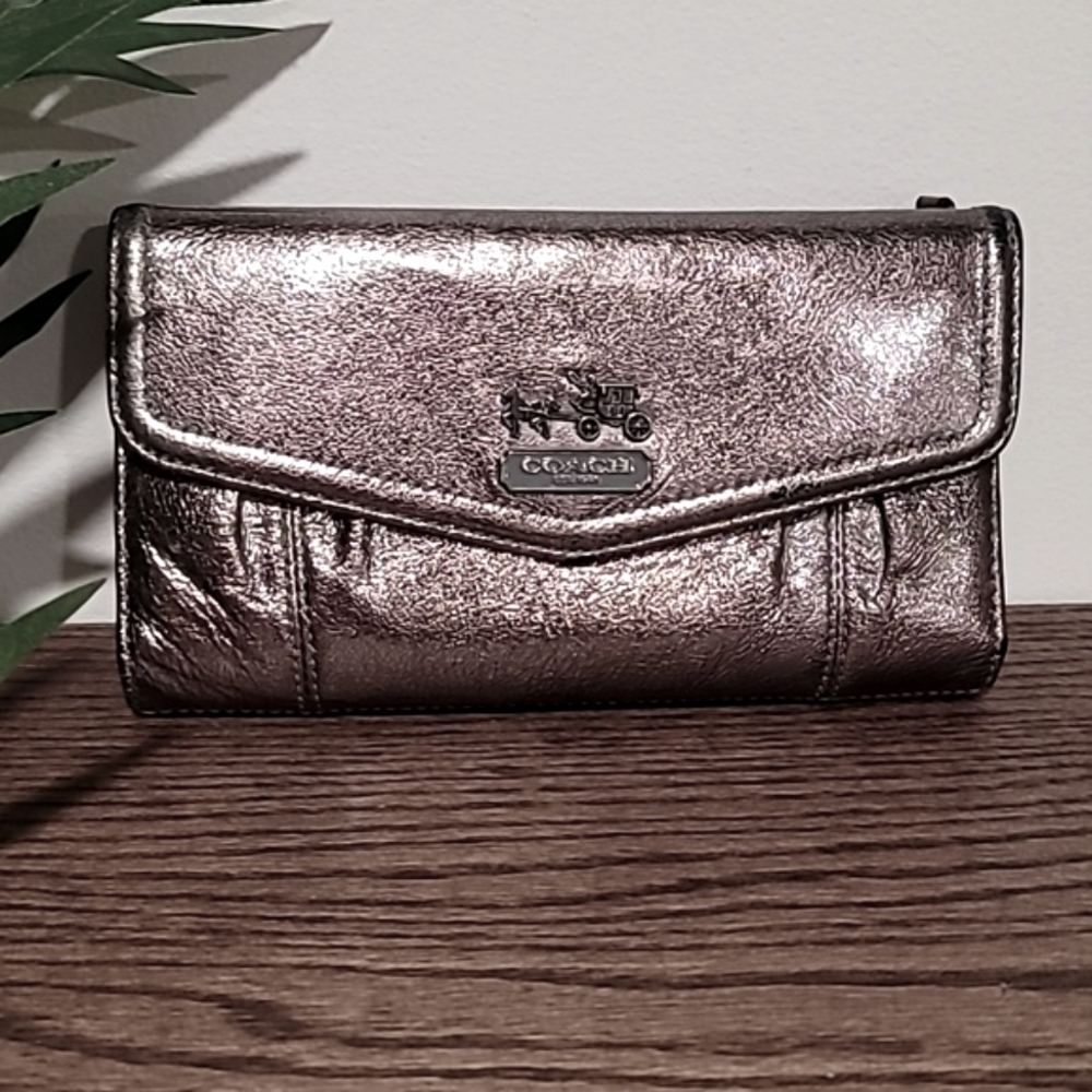 Coach Madison Trifold Wallet Pewter